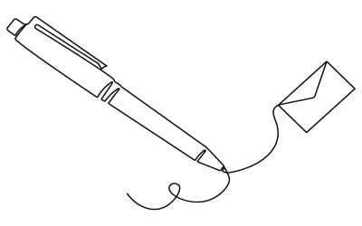 27 Desenho contínuo de uma linha com caneta esferográfica sobre fundo branco