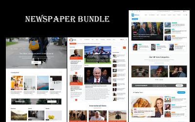 Krantenbundel - Nieuws, tijdschrift, blog HTML5 en Bootstrap websitesjabloon