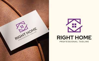 Modern Right Home Logo Design