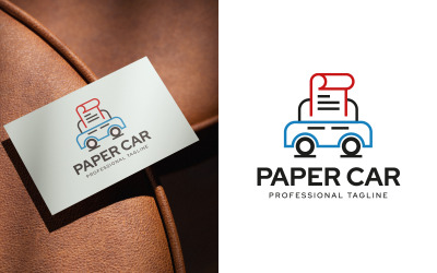 Paper Car Delivery Logo Set