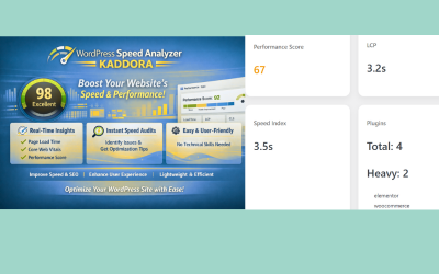 Plugin Kaddora pro analyzátor rychlosti WordPressu – nástroj pro výkon a rychlost načítání stránek