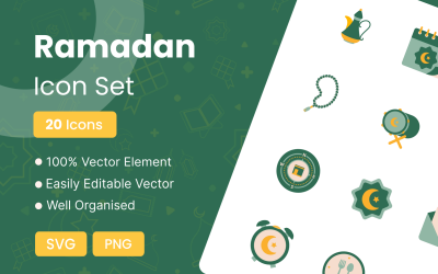 Ramadan icons Simple UI Set