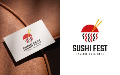 Sushi Fest Modern Logo Set