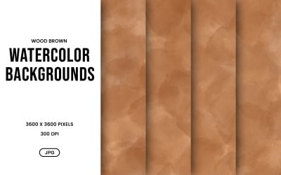 Watercolor Background Set – Wood Brown Abstract Digital Paper, Texture Collection