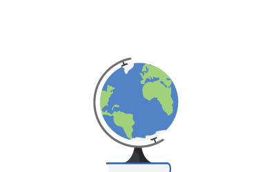 Globo terrestre su una pila di libri