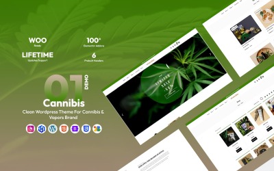 Cannibis – Tema WooCommerce limpo para marcas de cannabis, tabaco e vaporizadores.