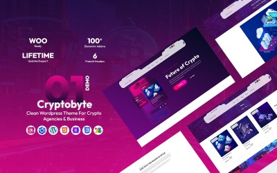 Cryptobyte – Tema WooCommerce limpo para lojas de criptomoedas, agências e empresas