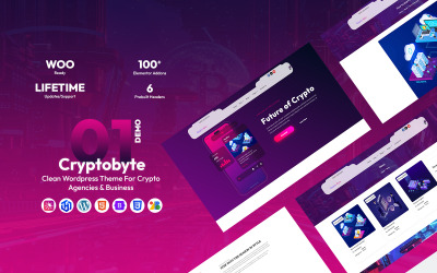 Cryptobyte – Tema WooCommerce pulito per negozi di criptovalute, agenzie e aziende