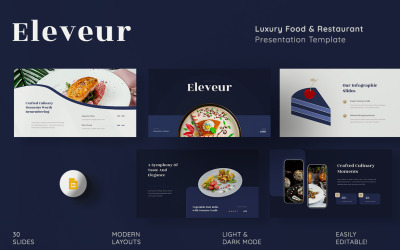 Eleveur – Google Slides für Luxuslebensmittel und -restaurants