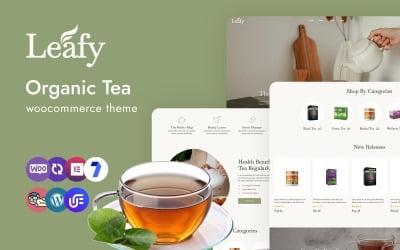 Leafy - Tema WooCommerce multiuso per negozio di tè e erbe biologiche