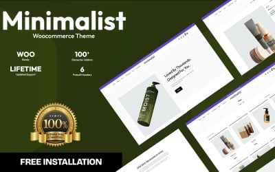 Minimalista: tema limpio para WooCommerce que ofrece un rendimiento rápido.