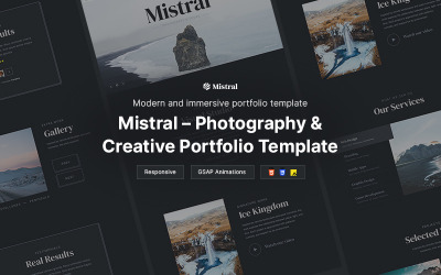 Mistral - Modelo de Portfólio para Fotografia e Criação