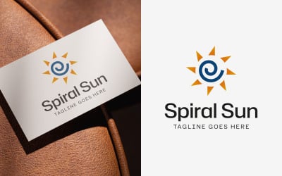 Modern Spiral Sun Logo Design