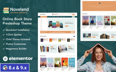 Novelend - Responzivní šablona PrestaShop pro internetové knihkupectví
