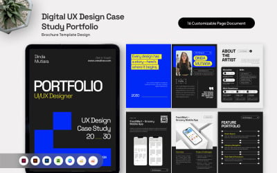 Brochure del portfolio di case study UX