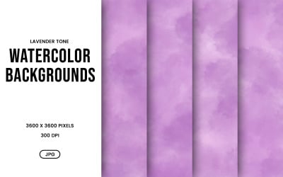 Conjunto de fondos de acuarela: papel digital abstracto en tono lavanda, colección de texturas.