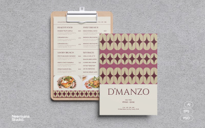 Yaratıcı Minimalist Restoran Menüsü