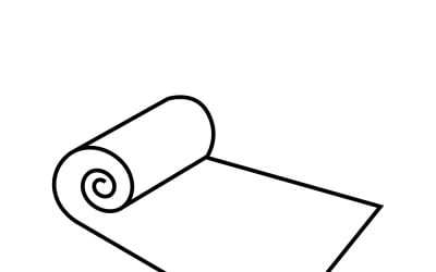 Yogamatte oder Teppich – Vektor-Symbol für Meditations- und Fitnessstudio-Design