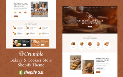 Crumble - Tema responsivo para Shopify 2.0 de panadería y pastelería