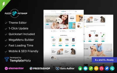 Fuzzypetshop - Тема оформления PrestaShop для магазина товаров для животных и домашних питомцев