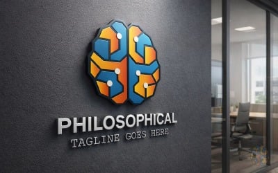 Geometric Brain Logo for Thoughtful Tech Brands