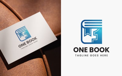 Modern One Book Logo Template
