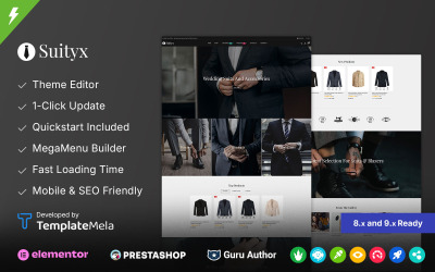 Suityx - sklep z garniturami ślubnymi, motyw Prestashop