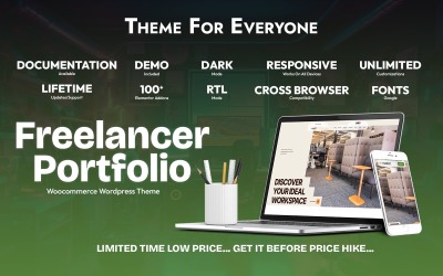 Tema WordPress WooCommerce para Portfólio de Freelancers