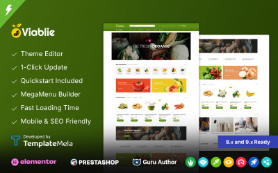 Viablie - Тема оформления PrestaShop для магазина органических продуктов питания