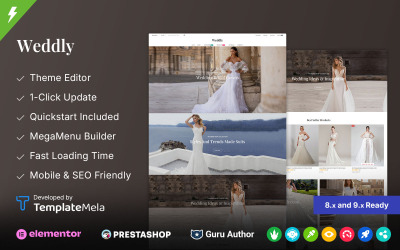 Weddly - motyw Prestashop dla sklepu z sukniami ślubnymi
