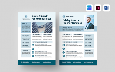Business One Pager | Canva, MS Word, InDesign