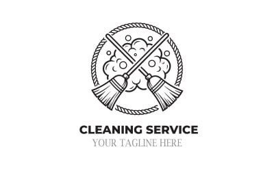 Diseño de logotipo para servicios de limpieza y mantenimiento del hogar.