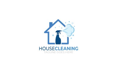 House cleaning service logo