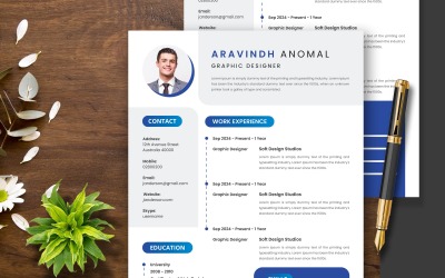 Modello di curriculum vitae per designer