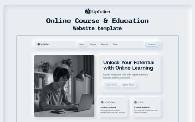 UpTution – Online kurzus- és oktatási Elementor sablon