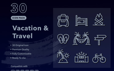 Urlaubs- und Reise-Icon-Paket Vol. 2