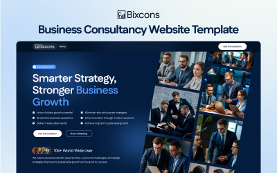Bixcons - Professzionális üzleti tanácsadás Next.js sablon