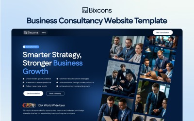 Bixcons - шаблон Next.js для професійного бізнес-консалтингу
