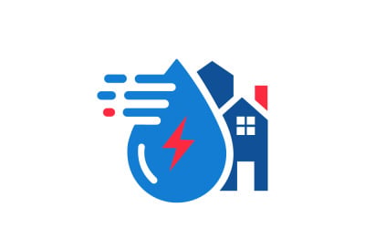 Fast Emergency Plumbing And Electric Home Services Logo For Water Leak Repair And Power Solutions