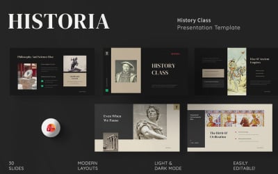 Historia - Шаблон презентации PowerPoint для урока истории