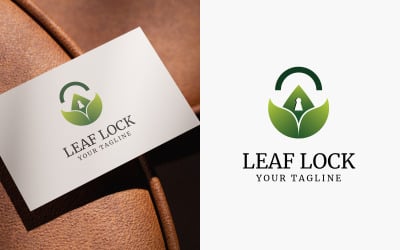 LeafLock Logo Template Design