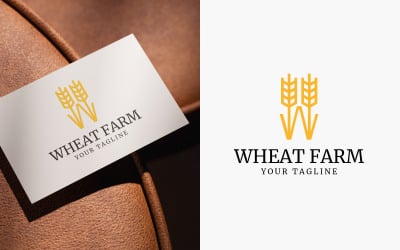 Modern WheatFarm Logo Design