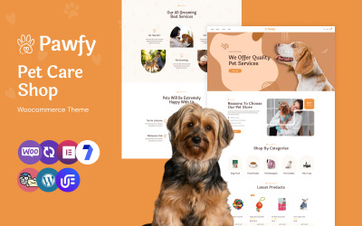 Pawfy - Állatkereskedés és eledel WooCommerce WordPress sablon