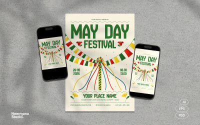Summer May Day Festival Flyer