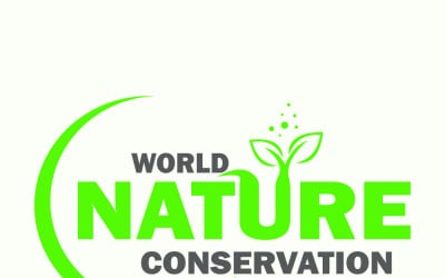 World Nature Conservation Day Logo Design Promoting Environment Protection, Green Sustainability