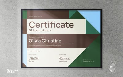 Geometrisches Firmenzertifikat