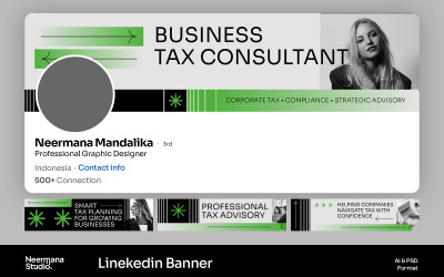 Modern djärv LinkedIn-banner