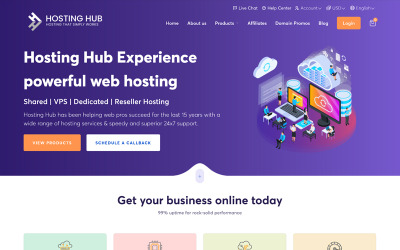 Motyw potomny WHMCS dla hostingu Hub