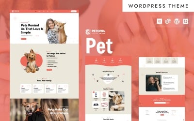 Petopiia - Dierenvoeding, speelgoed en accessoires WordPress WooCommerce Elementor-thema