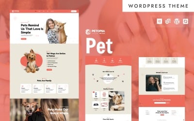 Petopiia - тема для WordPress WooCommerce Elementor для корму для домашніх тварин, іграшок та аксесуарів
